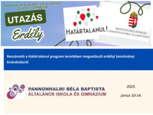 Határtalanul pályázat 2025. Erdély